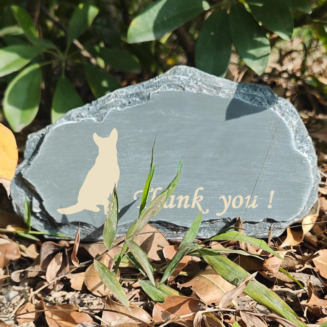 CMS Memorial Stones, Mountain Shape Garden Memorial Stone for Cat, Cat Headstone, Cat Tombstone, Pet Grave Marker for Cat, Pet Memorial Plaque Outdoor
