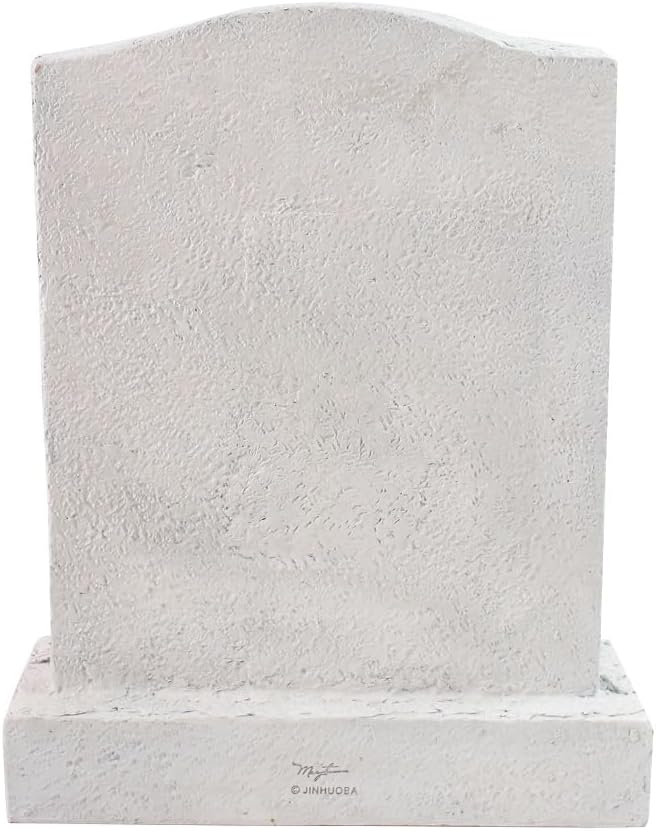 CMS Upright Pet Headstone, Personalized Memorial Stone with Resin Cat Statue Figurine, Garden Stone Pet Gravestone for Outdoors