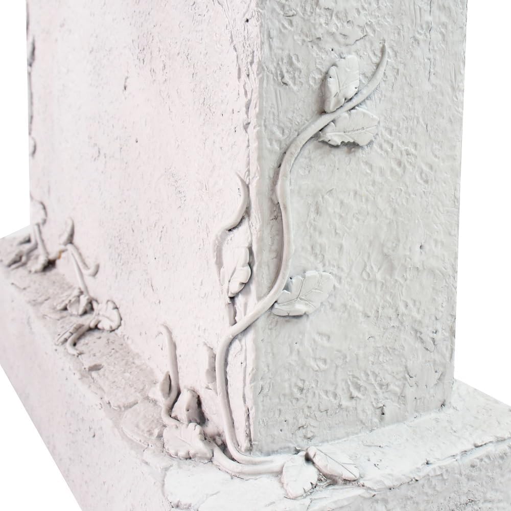 CMS Upright Pet Headstone, Personalized Memorial Stone with Resin Cat Statue Figurine, Garden Stone Pet Gravestone for Outdoors
