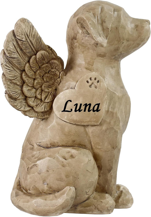 CMS Personalized Dog Memorial Angel Statue, Pet Memorial Stones for Dogs, Pets Dog Grave Marker, Angel Pet Lost Gifts.