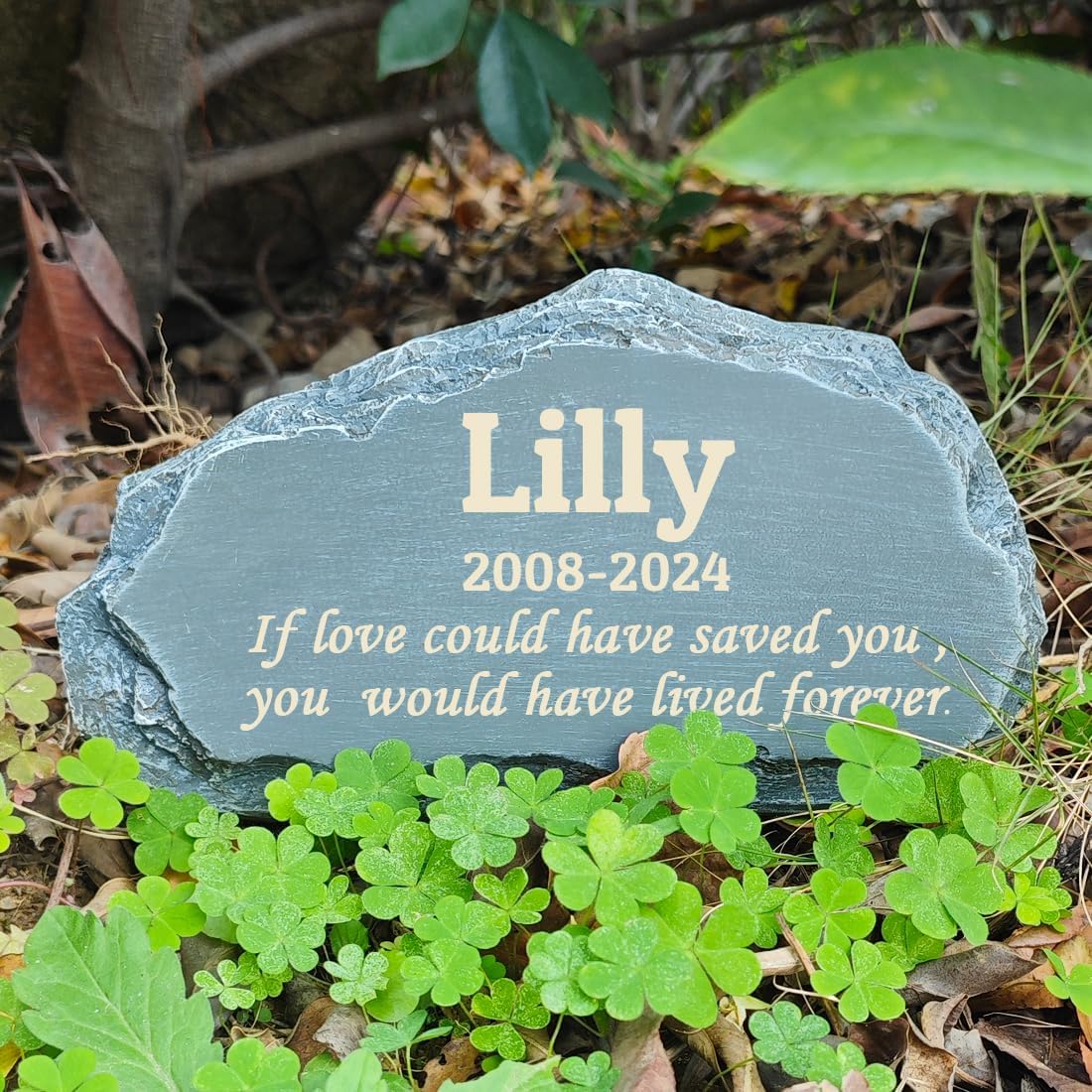 CMS Memorial Stones, Mountain Shape Garden Memorial Stone for Cat, Cat Headstone, Cat Tombstone, Pet Grave Marker for Cat, Pet Memorial Plaque Outdoor